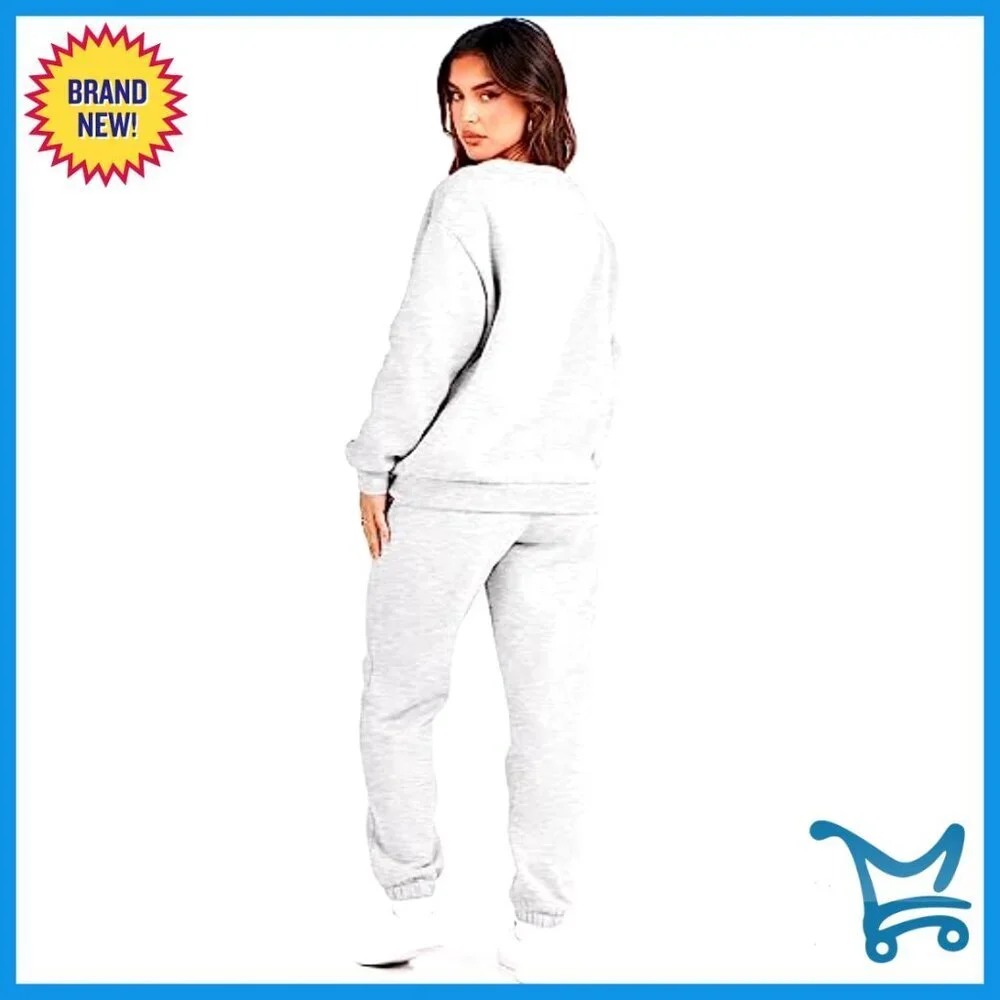 Oversized Sweatsuit Set Loose Fit Lounge Wear Two Piece Outfit Y2K Chic